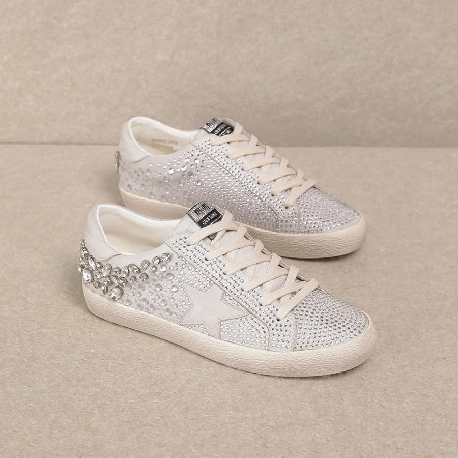 Amazon.com | Mi.iM Goldie Rubber Sole Lace-up Rhinestone Star